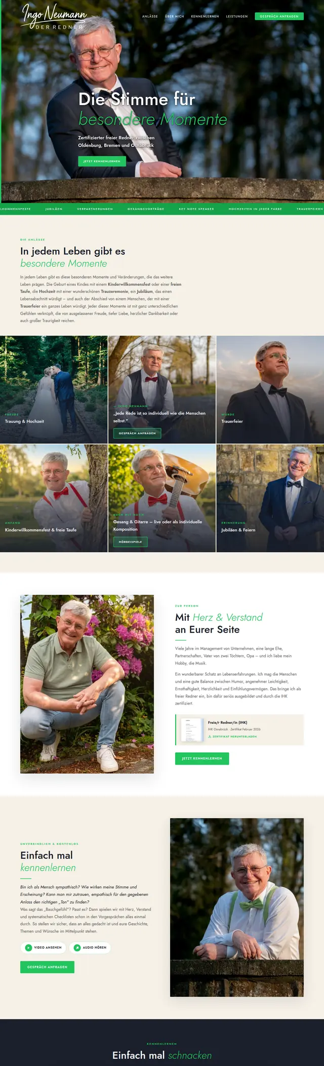 Bildschirmfoto der Website Ingo Neumann